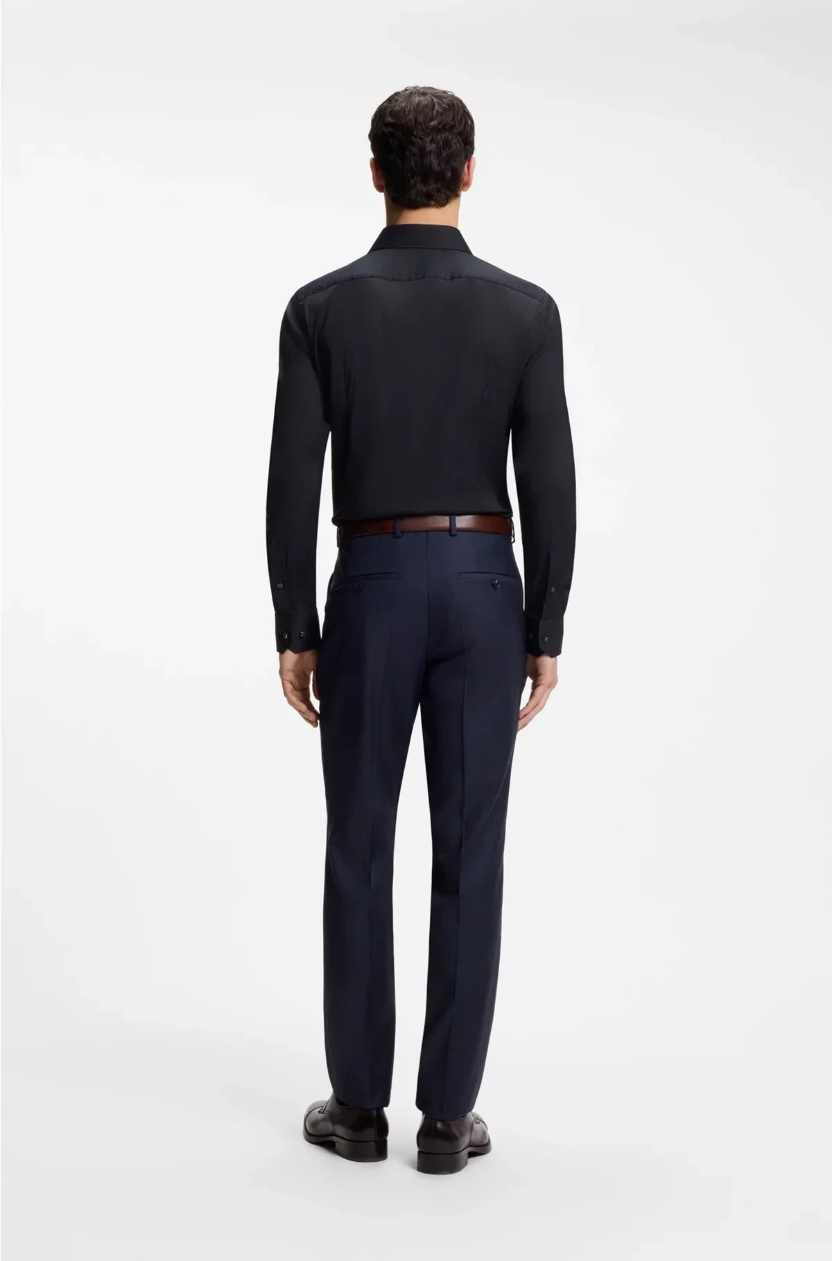 CAMICIA SLIM-FIT IN POPELINE STRETCH DI MISTO COTONE