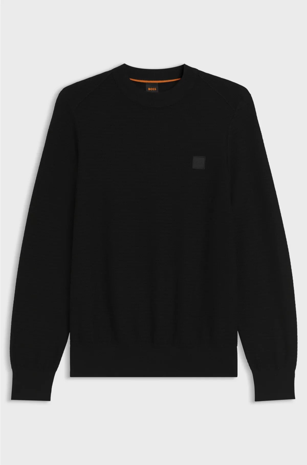 MAGLIONE STRUTTURATO IN COTONE E CASHMERE CON PATCH LOGO
