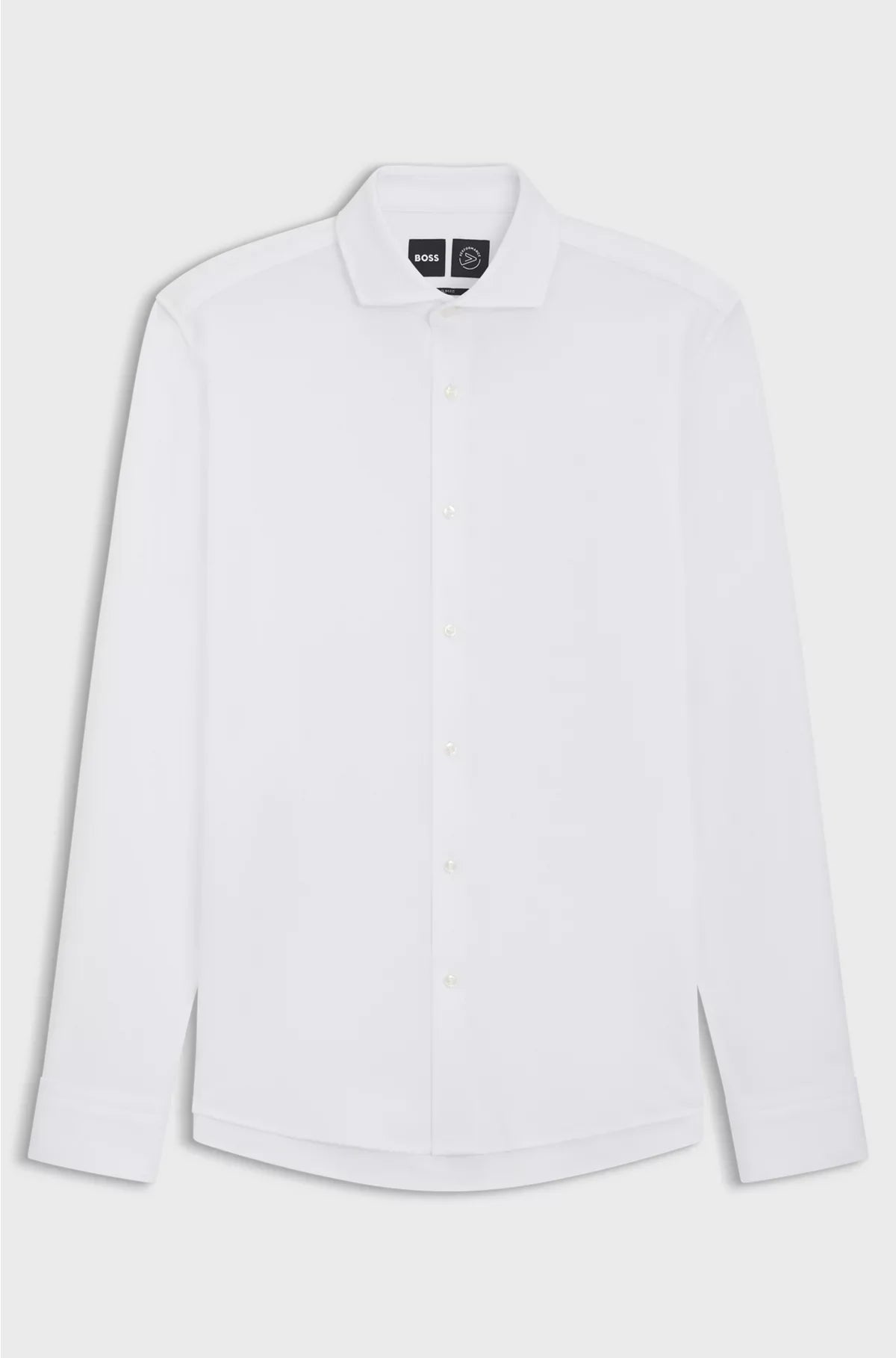 CAMICIA SLIM FIT IN JERSEY DI PIQUÉ DI COTONE