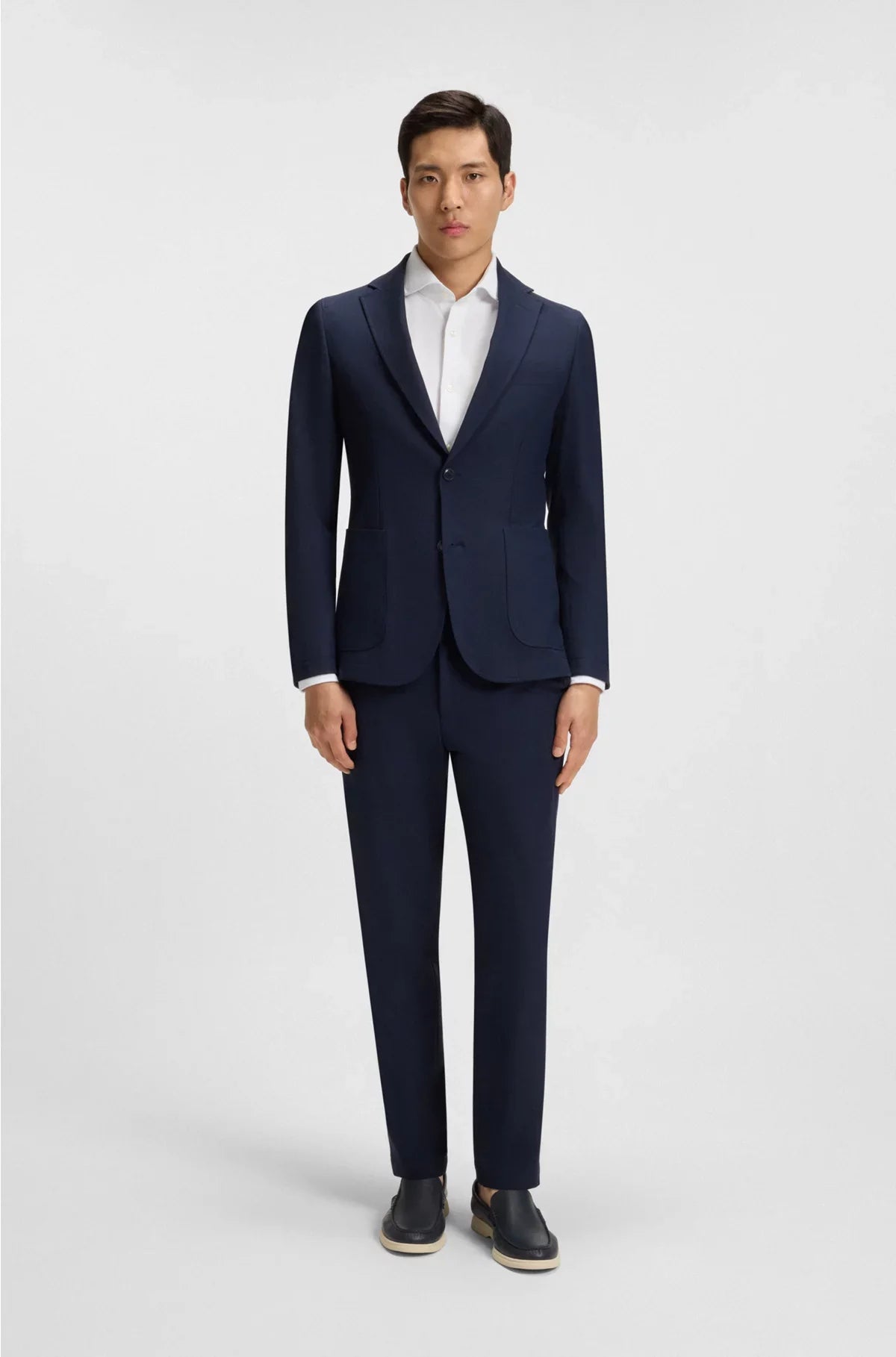 CAMICIA SLIM FIT IN JERSEY DI PIQUÉ DI COTONE