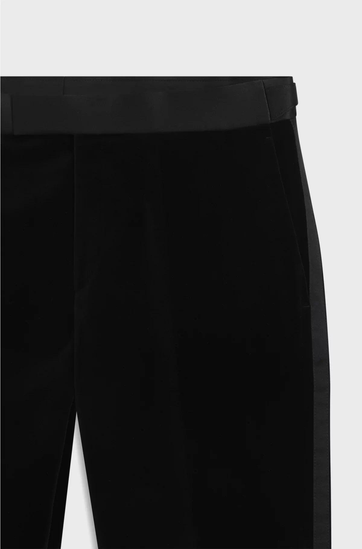 SLIM-FIT TUXEDO TROUSERS IN COTTON VELVET