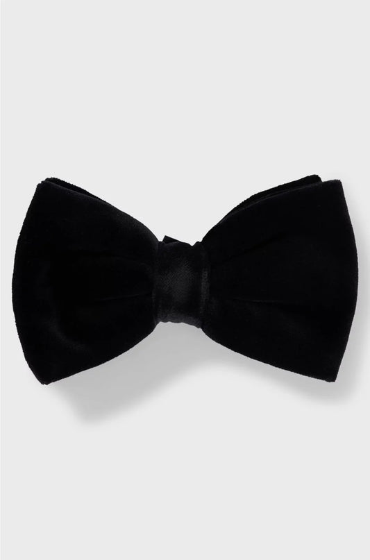 PRE-TIED BOW TIE IN COTTON VELVET