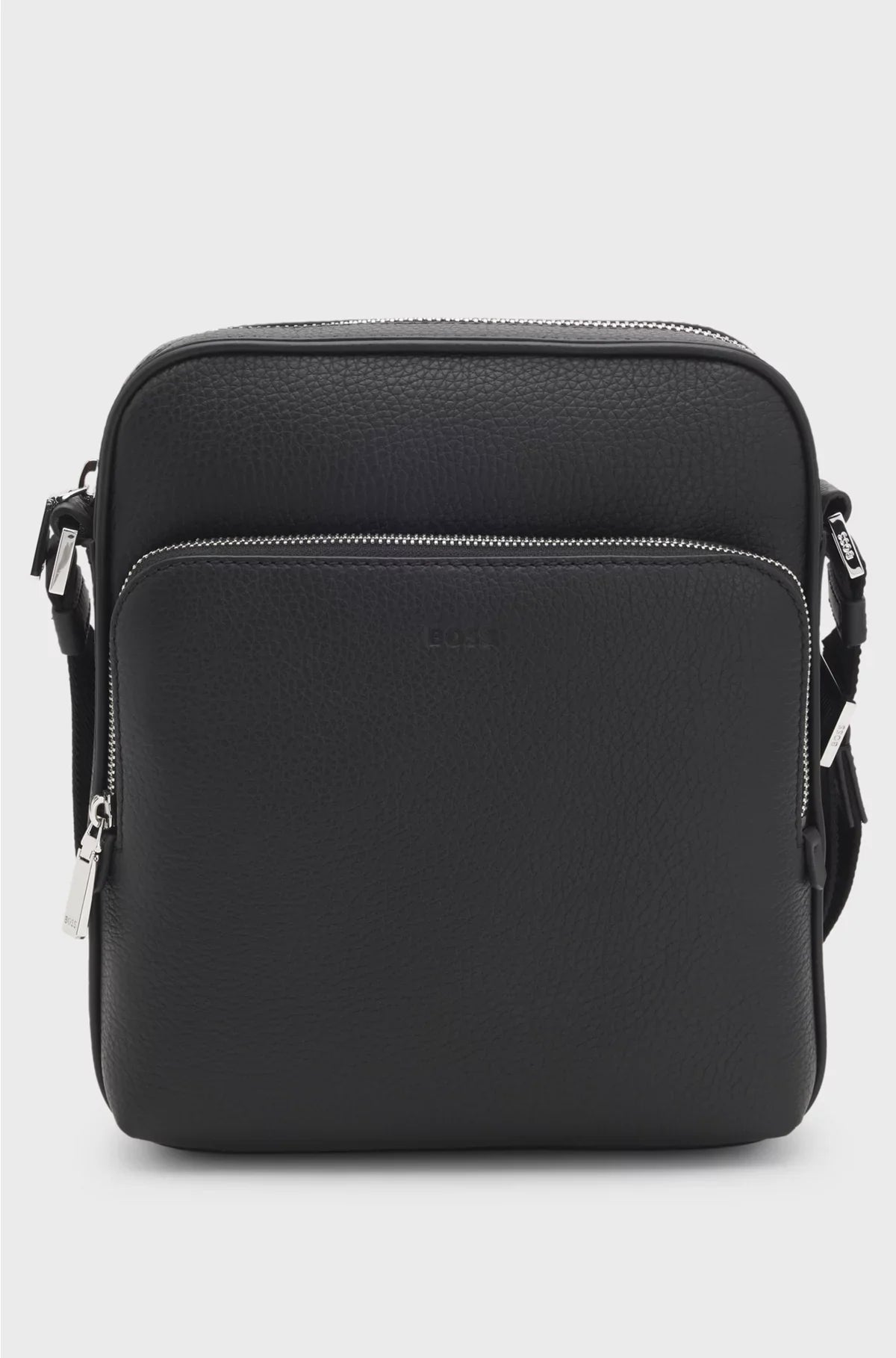 BORSA REPORTER IN PELLE ITALIANA GRANA CON LOGO IMPRESSO