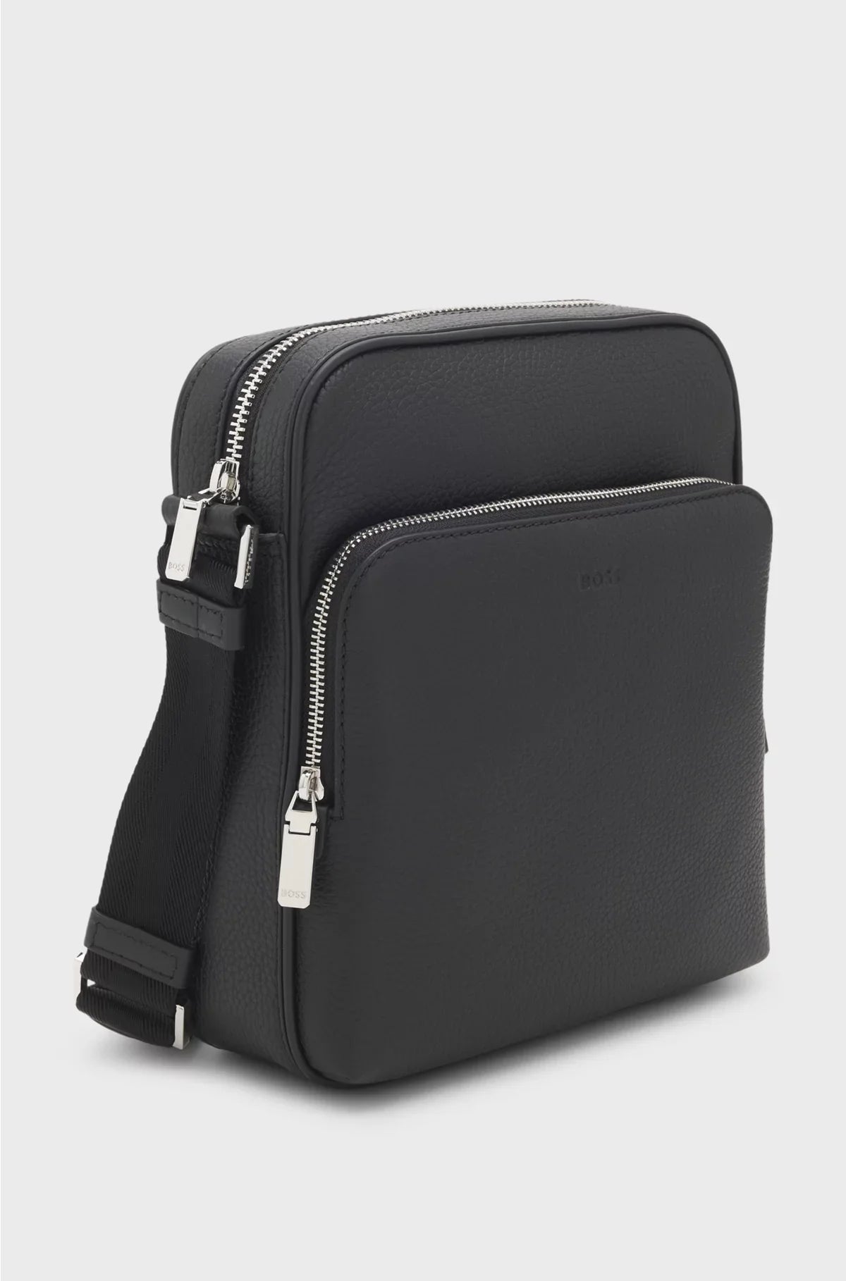 BORSA REPORTER IN PELLE ITALIANA GRANA CON LOGO IMPRESSO
