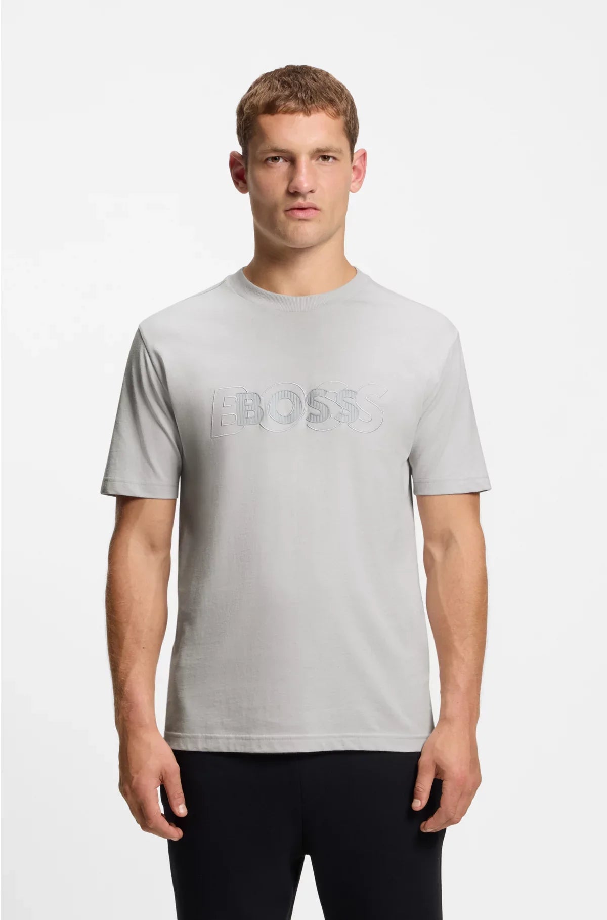 COTTON-JERSEY T-SHIRT WITH DOUBLE LOGO ARTWORK