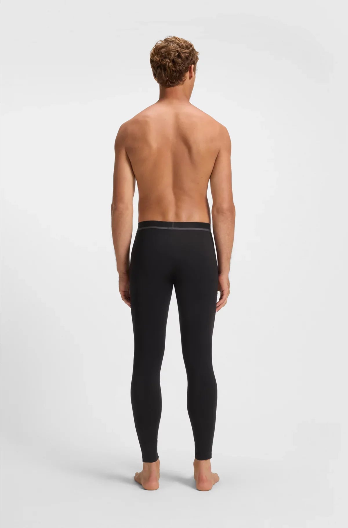 STRETCH-COTTON LONG JOHNS WITH LOGO WAISTBAND