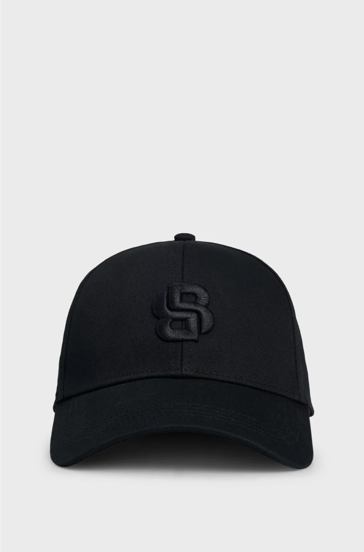 COTTON-TWILL CAP WITH EMBROIDERED DOUBLE B MONOGRAM