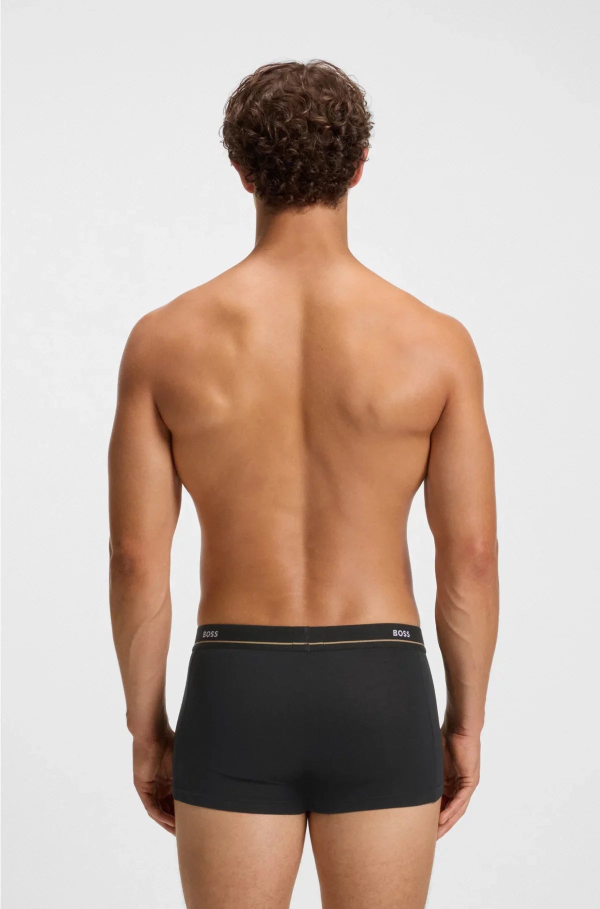 FIVE-PACK OF STRETCH-COTTON TRUNKS WITH LOGO WAISTBANDS