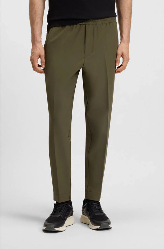 TAPERED-FIT TROUSERS IN WATER-REPELLENT STRETCH FABRIC