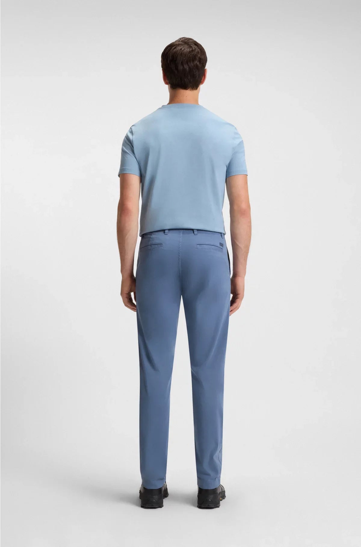 PANTALONI REGULAR FIT IN RASO DI COTONE STRETCH