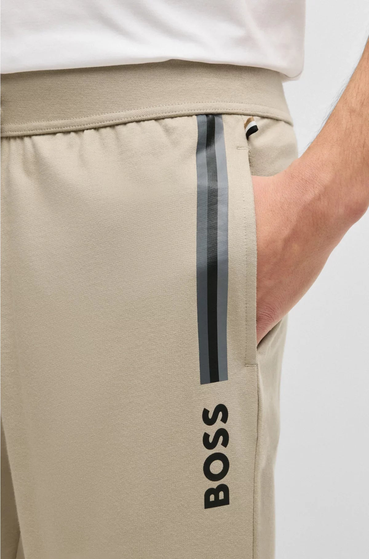 PANTALONI DELLA TUTA CON COULISSE IN SPUGNA DI COTONE CON STAMPA LOGO