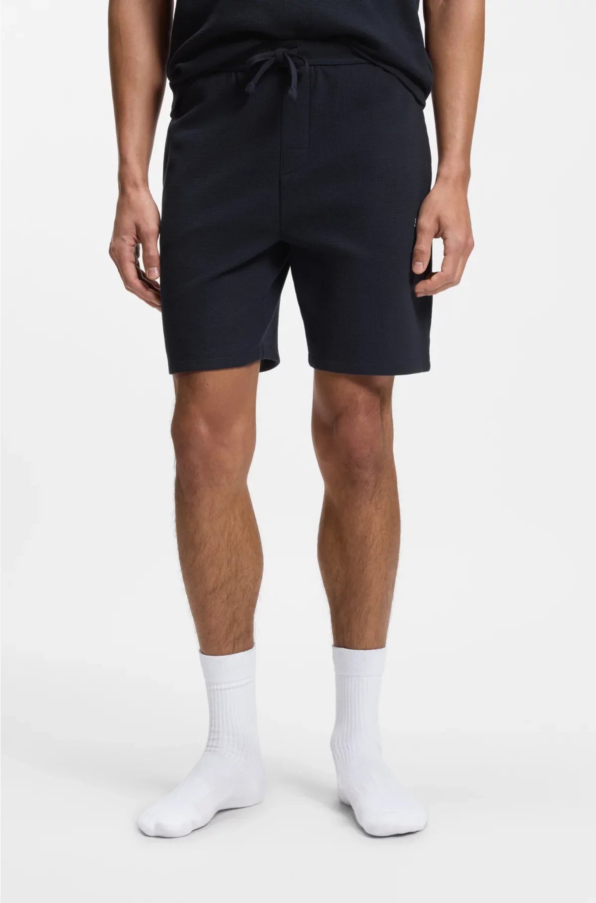 SHORTS PIGIAMA IN COTONE MISTO CON LOGO RICAMATO