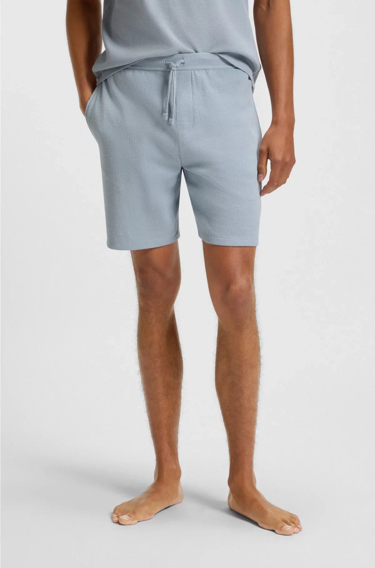 SHORTS PIGIAMA IN COTONE MISTO CON LOGO RICAMATO