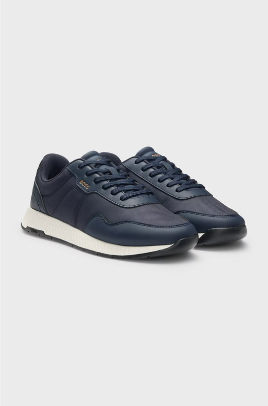 LOW-TOP TRAINERS WITH TEXTURED UPPERS