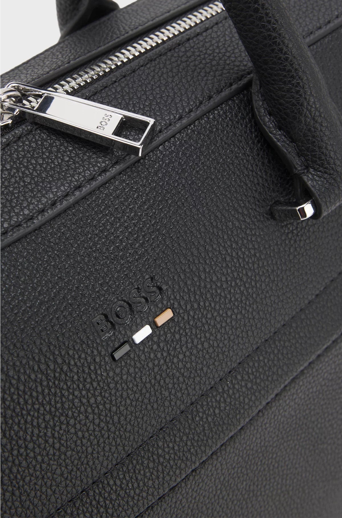 DOCUMENT CASE IN GRAINED FAUX LEATHER WITH SIGNATURE TRIMS