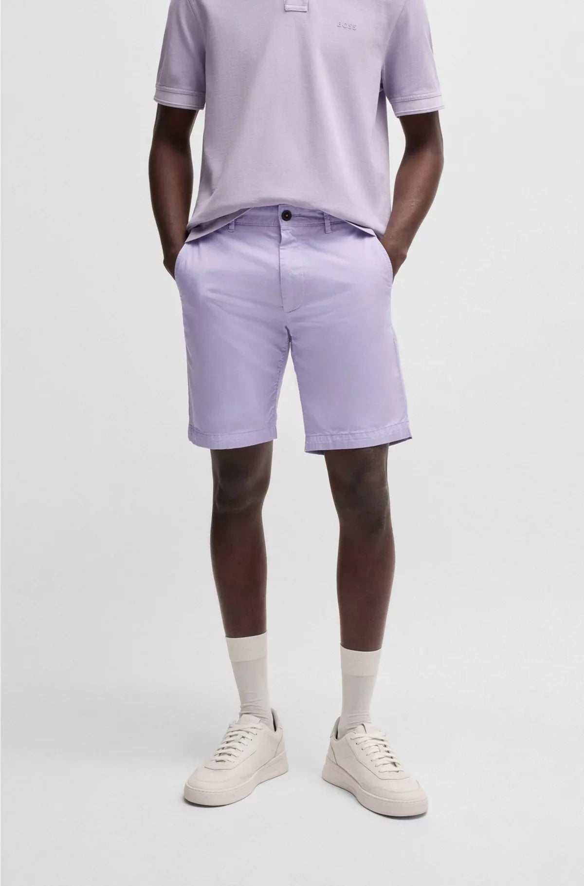 SHORTS SLIM-FIT IN TWILL DI COTONE STRETCH