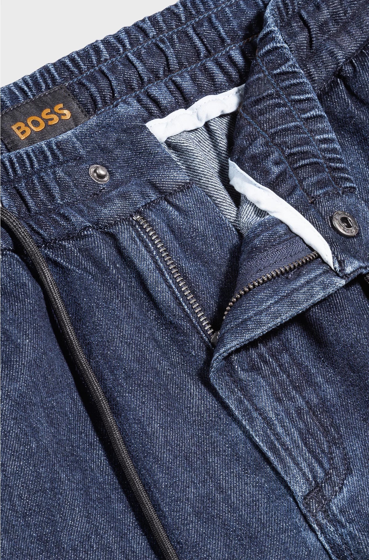 RELAXED-FIT SHORTS IN DARK-BLUE DENIM
