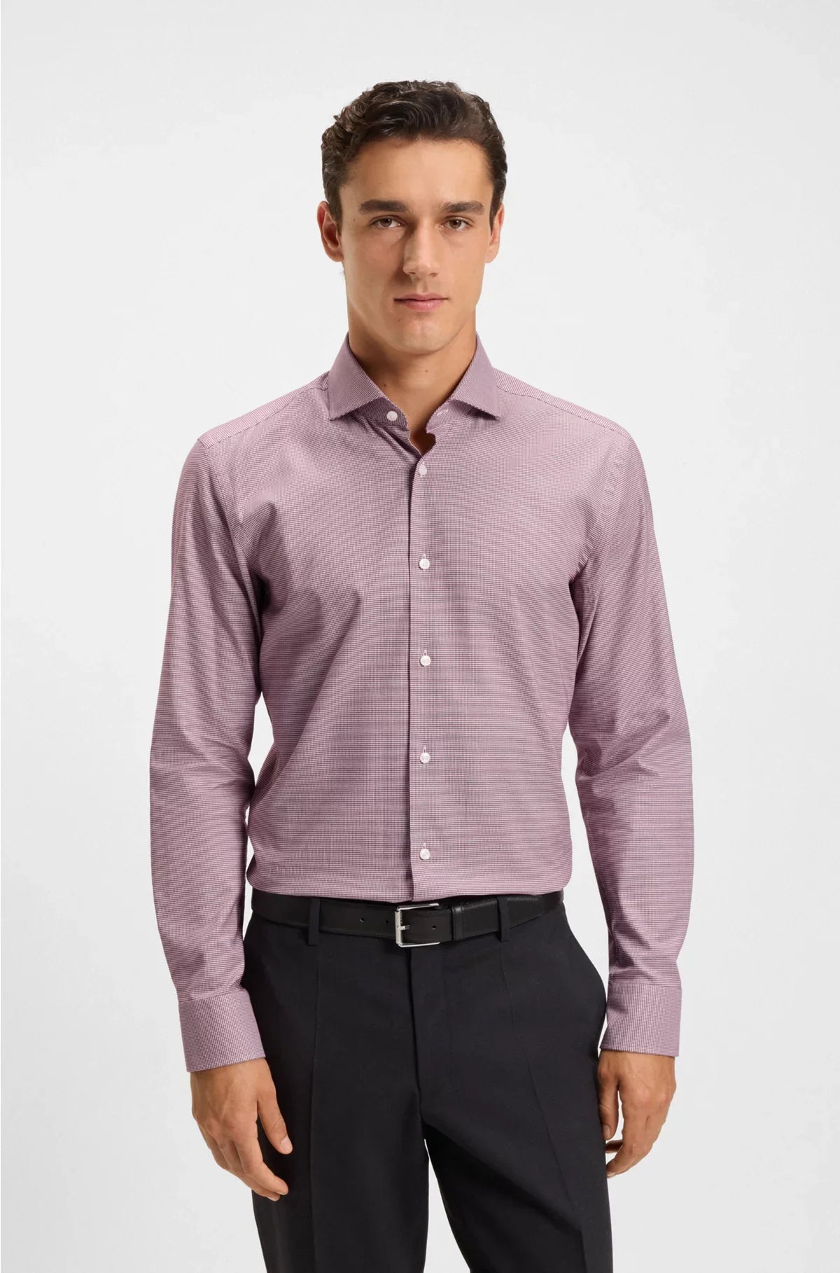 CAMICIA SLIM-FIT IN COTONE STRETCH DI FACILE STIRO
