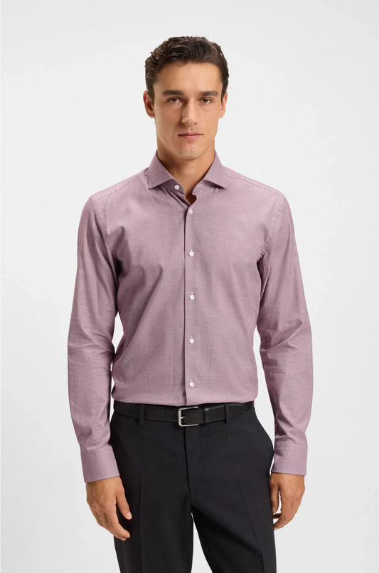 SLIM-FIT SHIRT IN EASY-IRON STRETCH COTTON