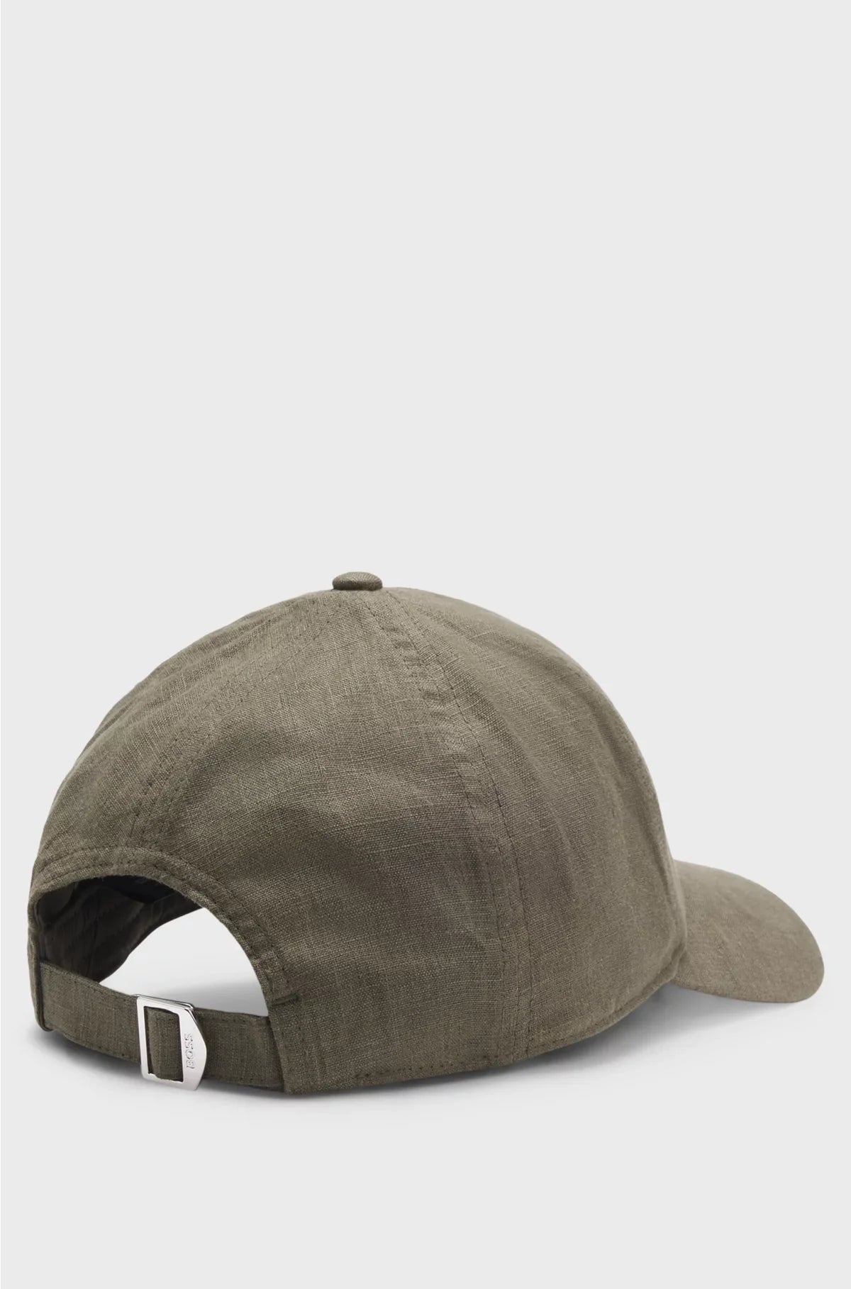 LINEN CAP WITH EMBROIDERED LOGO