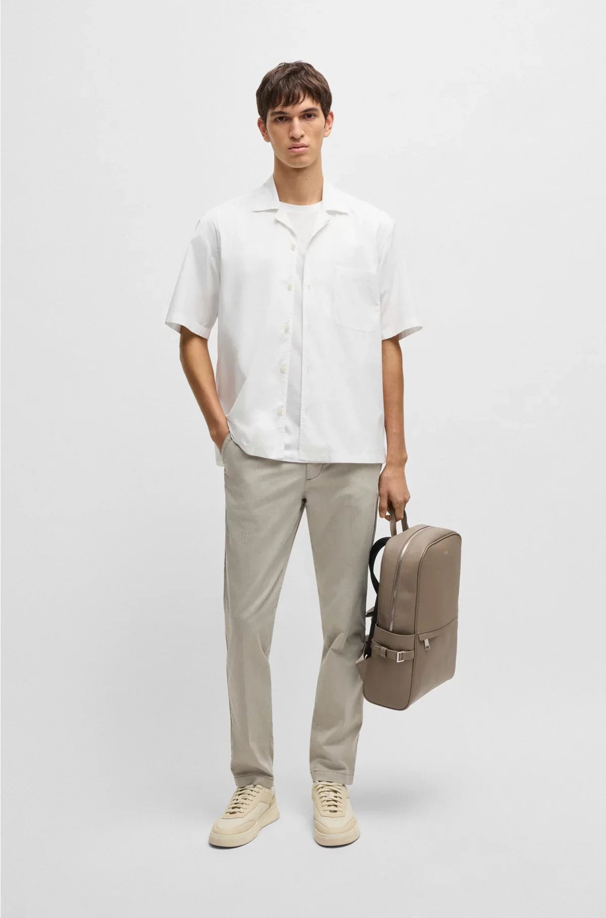 RELAXED-FIT SHIRT IN ITALIAN-MADE COTTON POPLIN