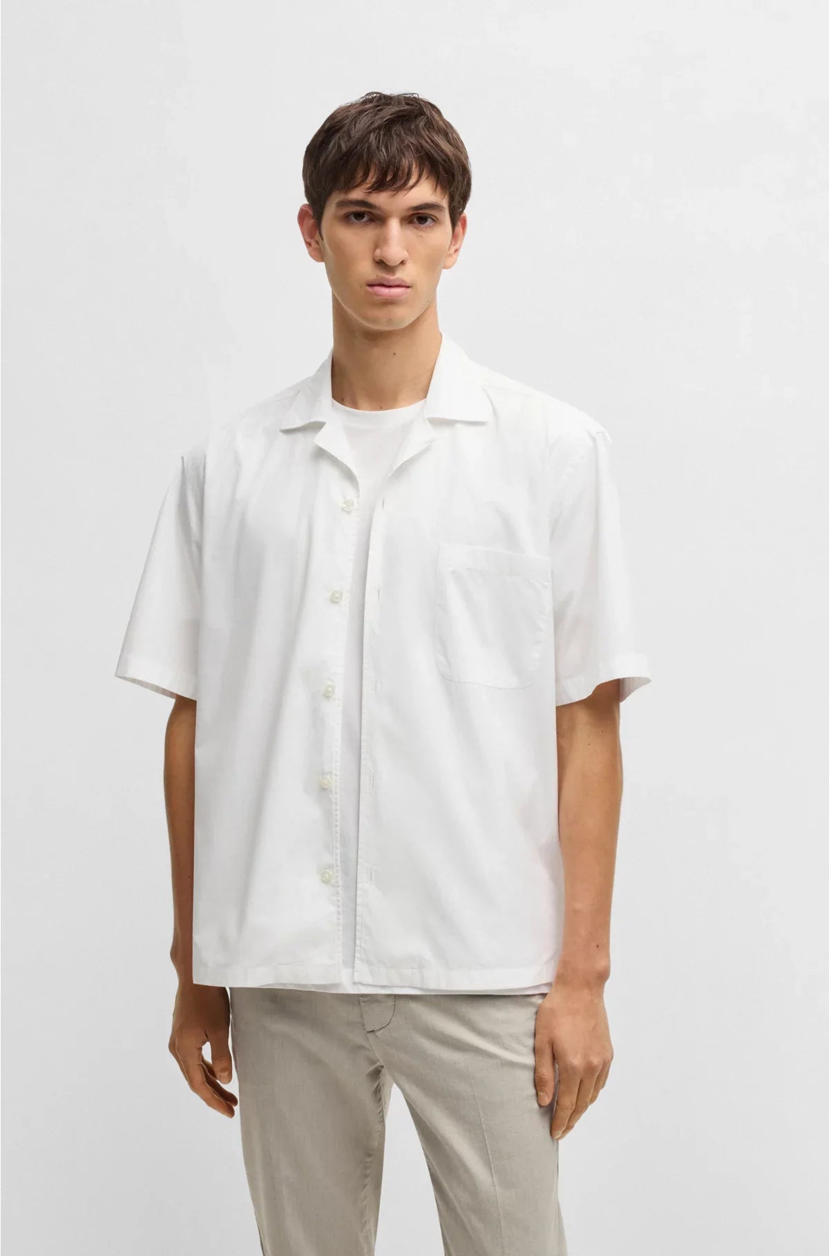 RELAXED-FIT SHIRT IN ITALIAN-MADE COTTON POPLIN