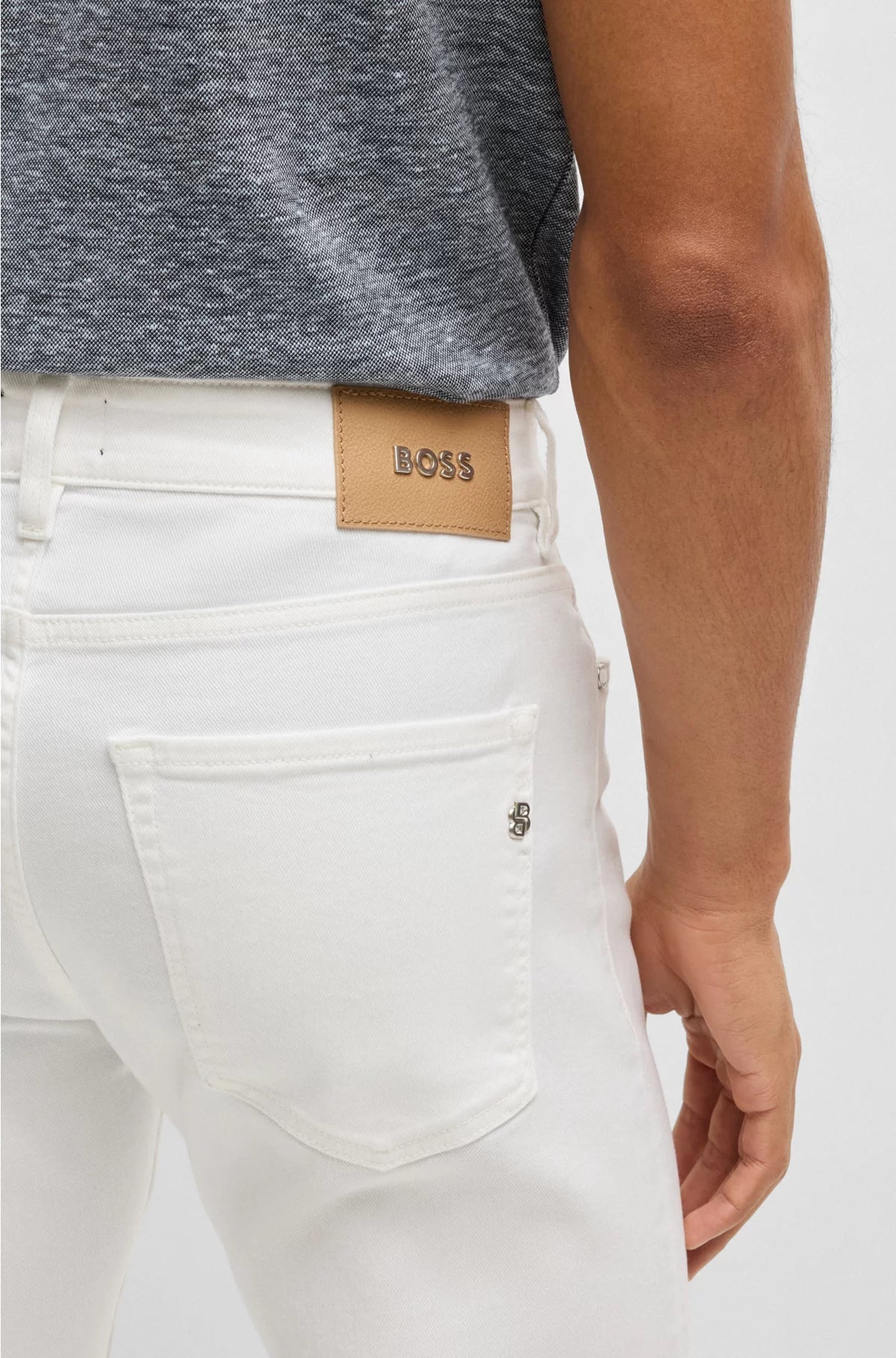 JEANS DELAWARE SLIM-FIT IN DENIM STRETCH COMFORT BIANCO