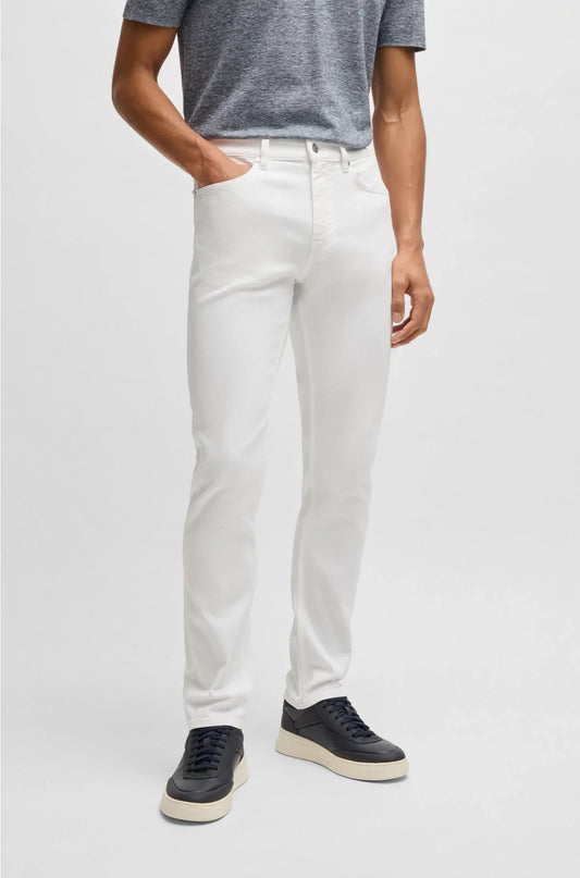 JEANS DELAWARE SLIM-FIT IN DENIM STRETCH COMFORT BIANCO