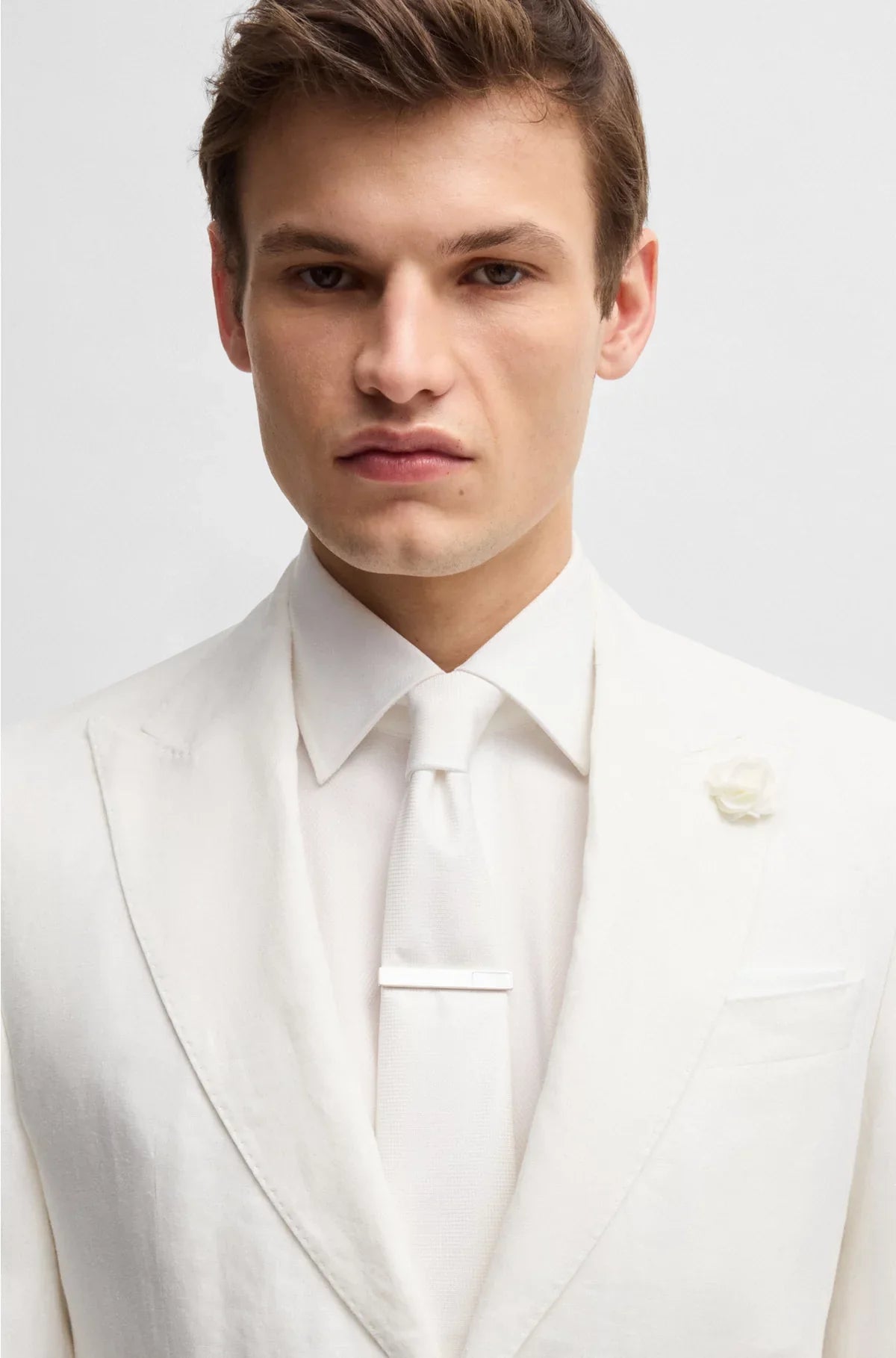SLIM-FIT BLAZER IN LINEN CANVAS