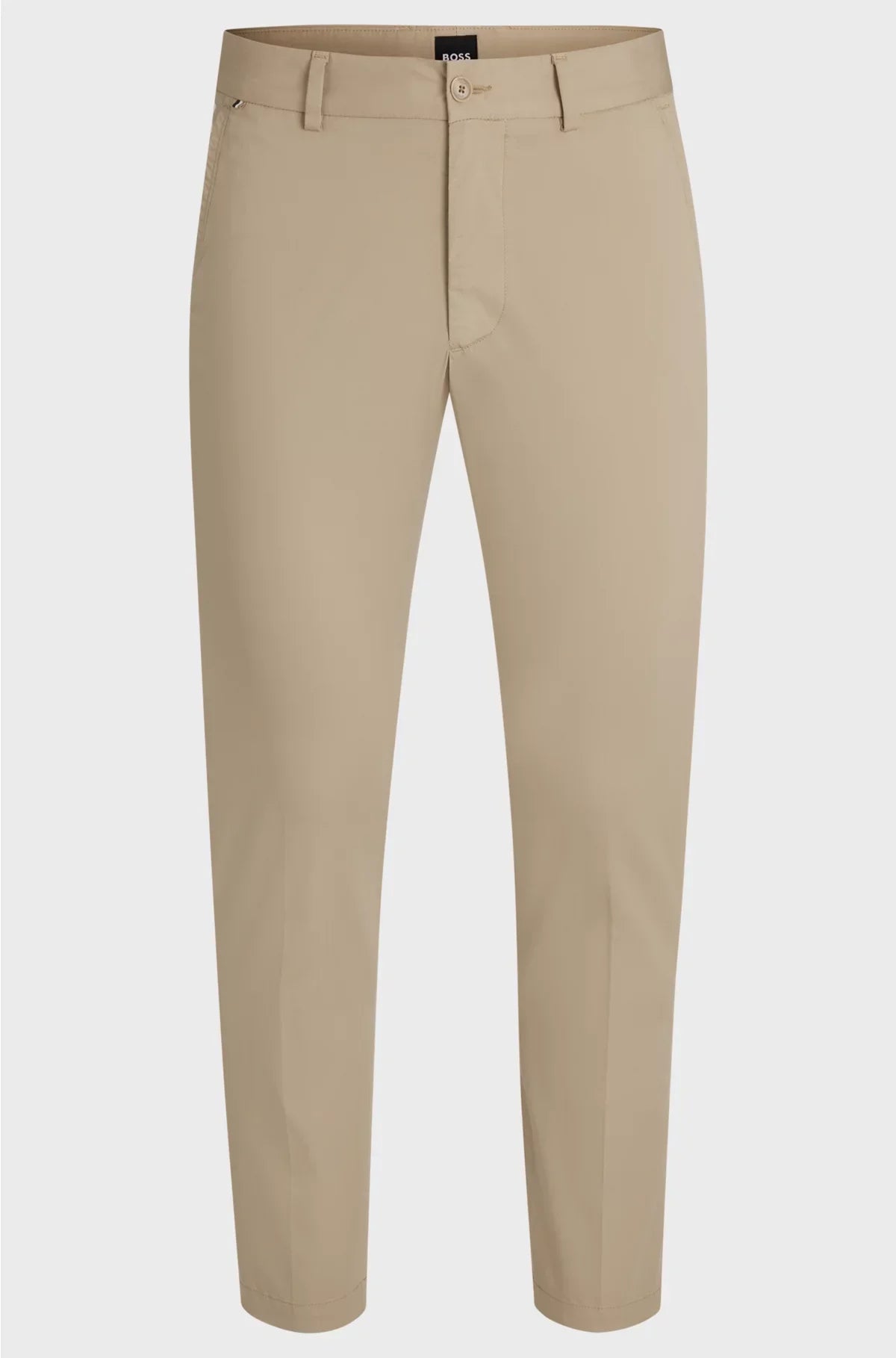 SLIM-FIT TROUSERS IN COTTON-BLEND SATIN