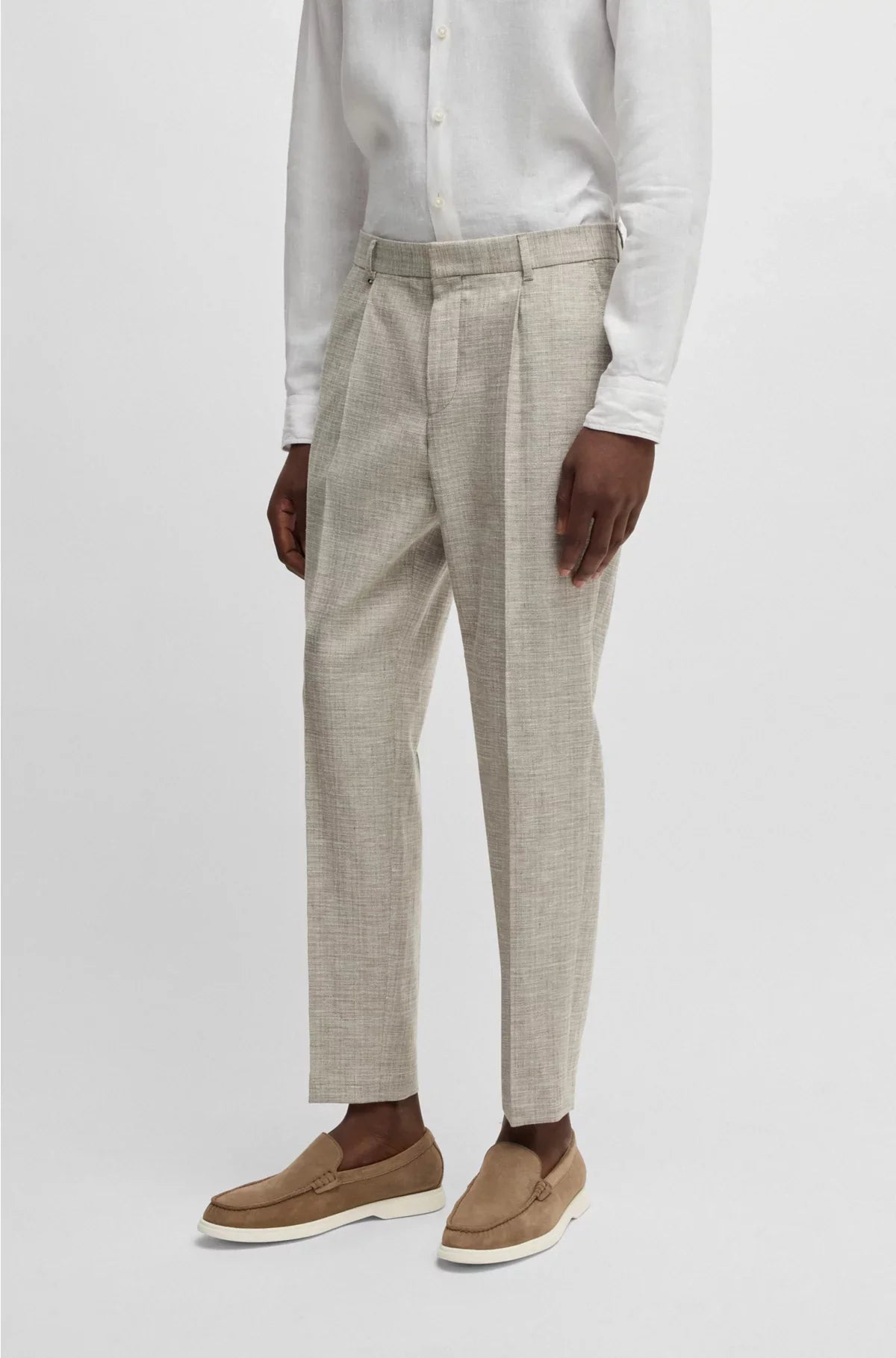 FORMAL TROUSERS INMICRO-PATTERNED STRETCH FABRIC