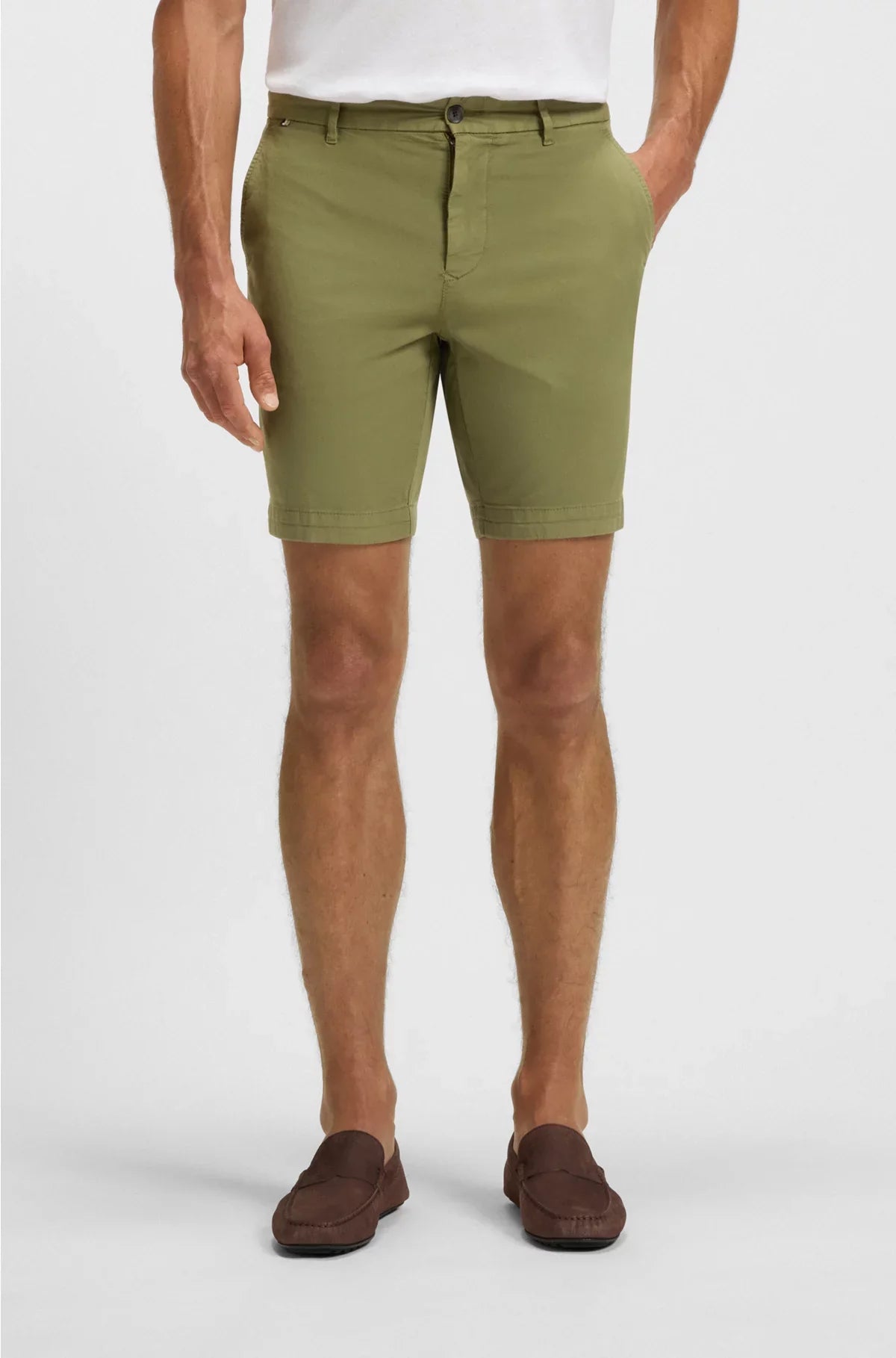 SHORTS SLIM-FIT IN TWILL DI COTONE STRETCH