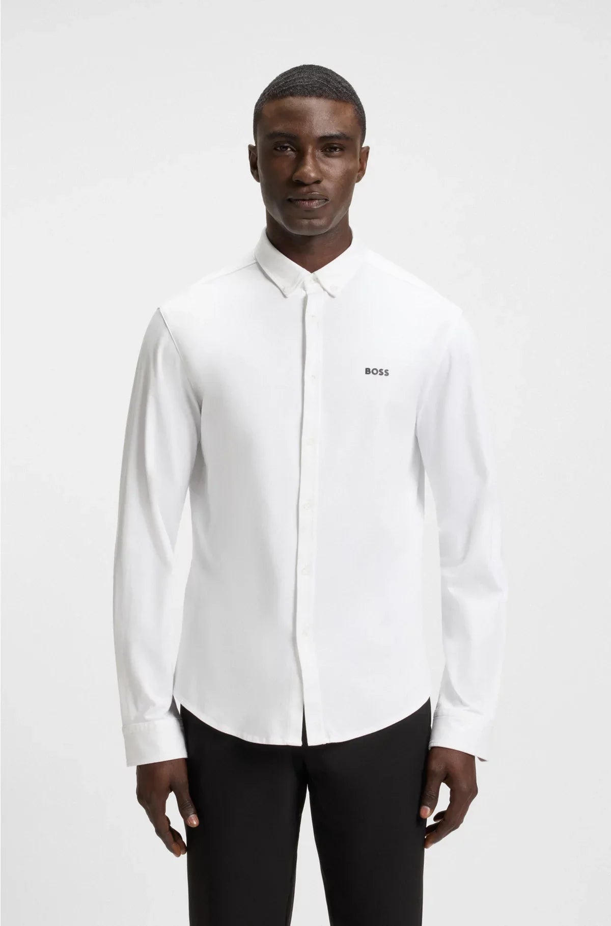 CAMICIA REGULAR-FIT IN JERSEY DI COTONE ANTIPIEGA