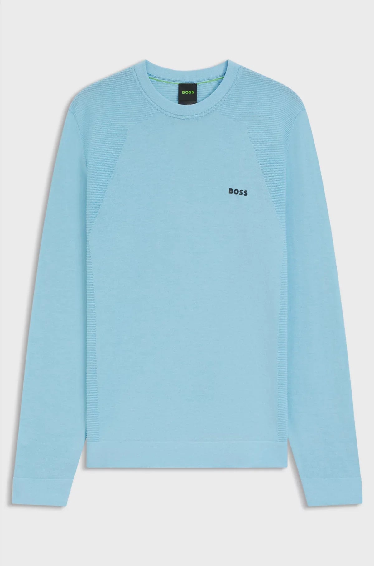 MAGLIONE IN MISTO COTONE CON BODY-MAPPING E LOGO A CONTRASTO
