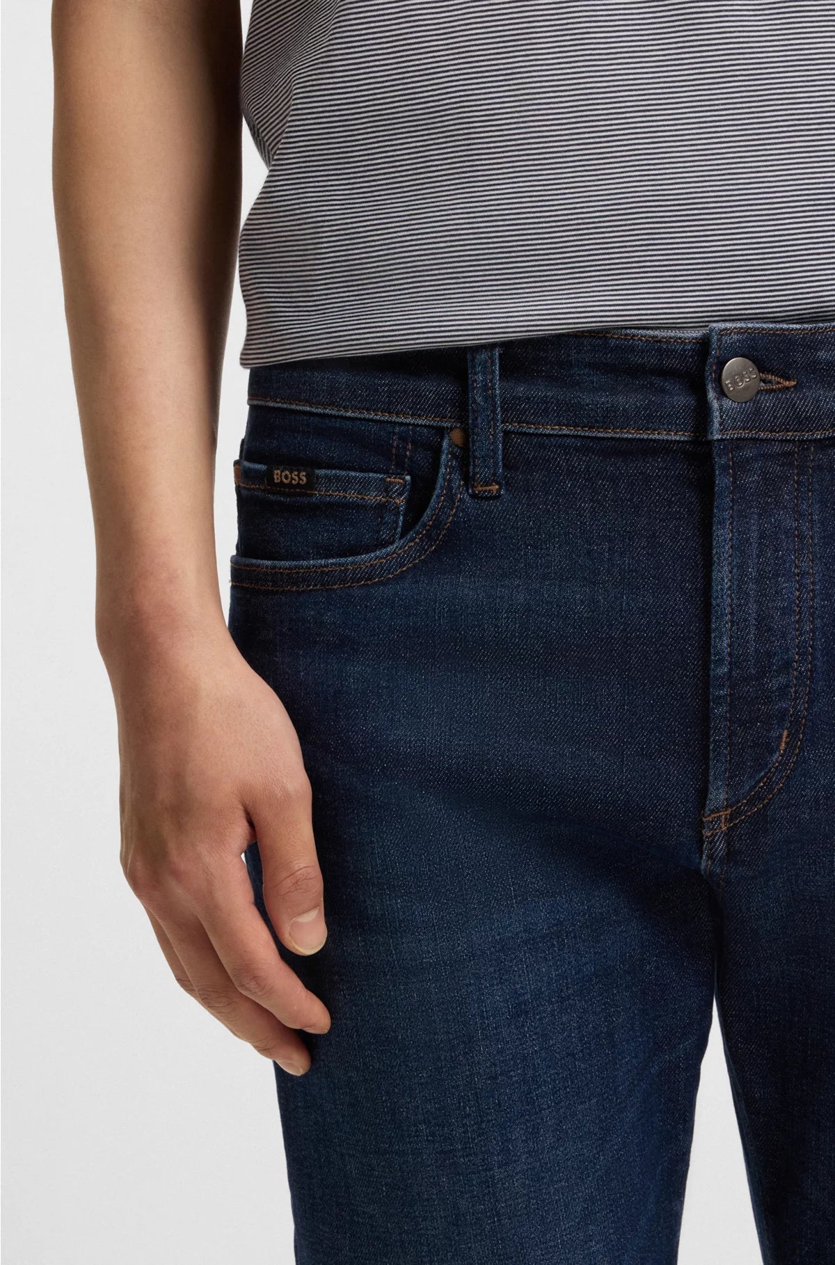 SLIM-FIT JEANS IN BLUE PERFORMANCE DENIM
