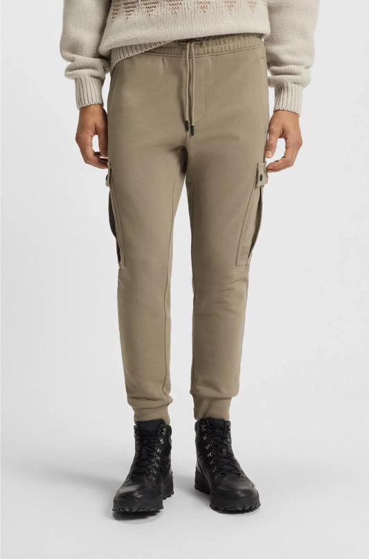 PANTALONI DELLA TUTA IN SPUGNA DI COTONE DALLA VESTIBILITÀ RILASSATA CON TASCHE CARGO