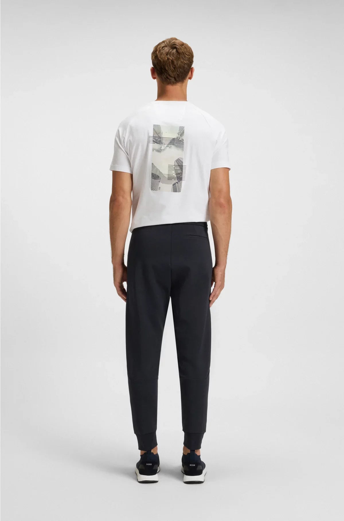 COTTON-BLEND TRACKSUIT BOTTOMS WITH STRIPED TRIMS