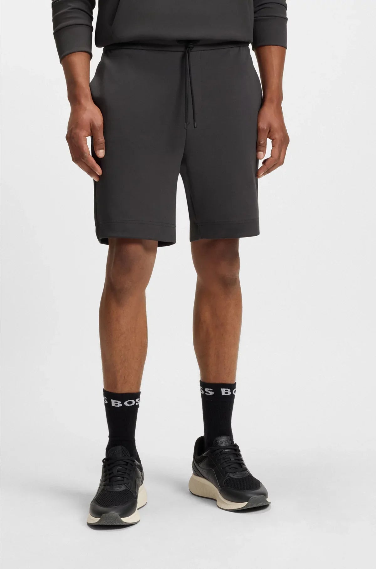 SHORTS IN MISTO COTONE CON DETTAGLI A RIGHE