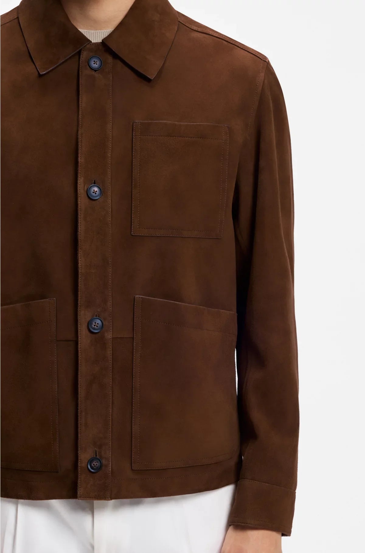 REGULAR-FIT JACKET IN NAPPALAN SUEDE