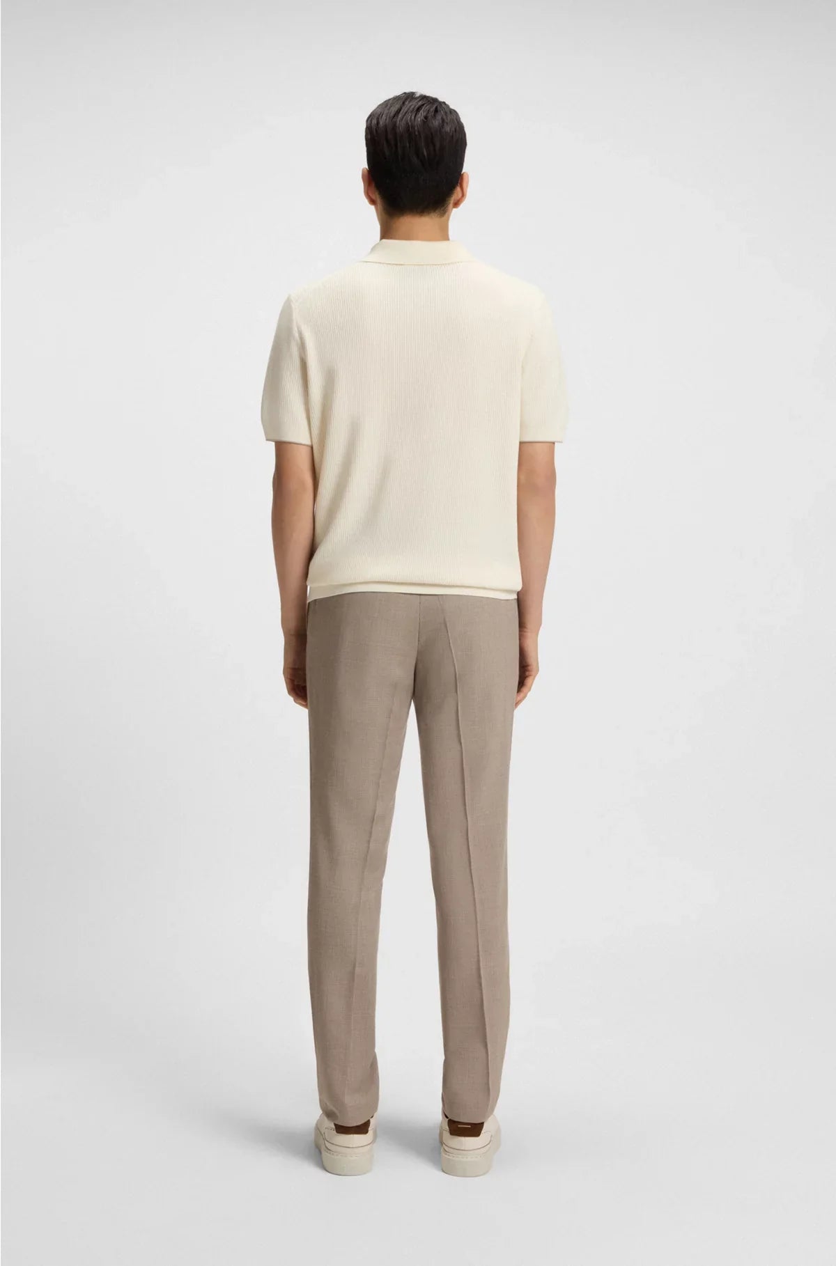 KNIT POLO SWEATER IN SILK AND COTTON