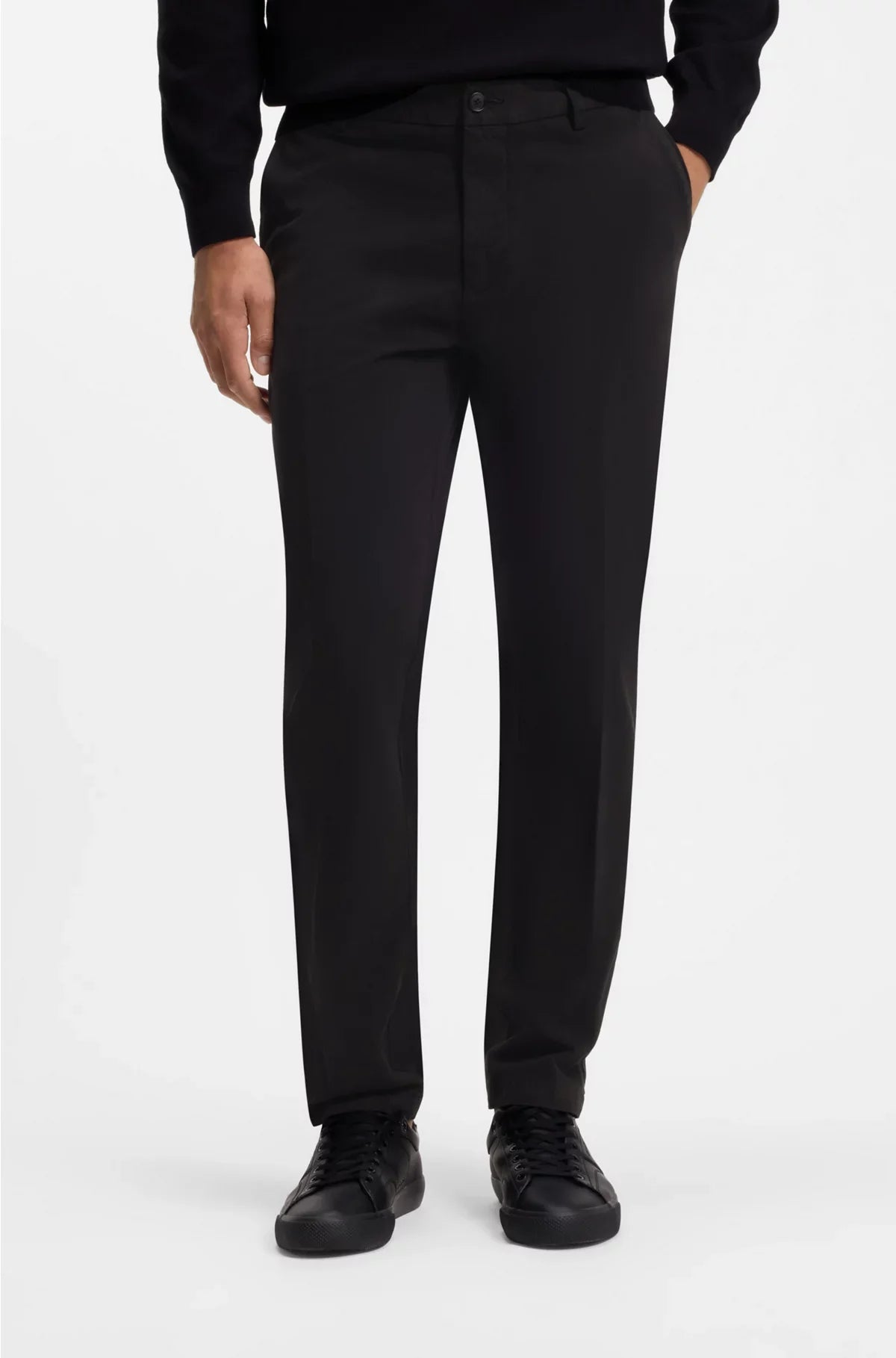 MODERN-FIT TROUSERS IN STRETCH-COTTON GABARDINE