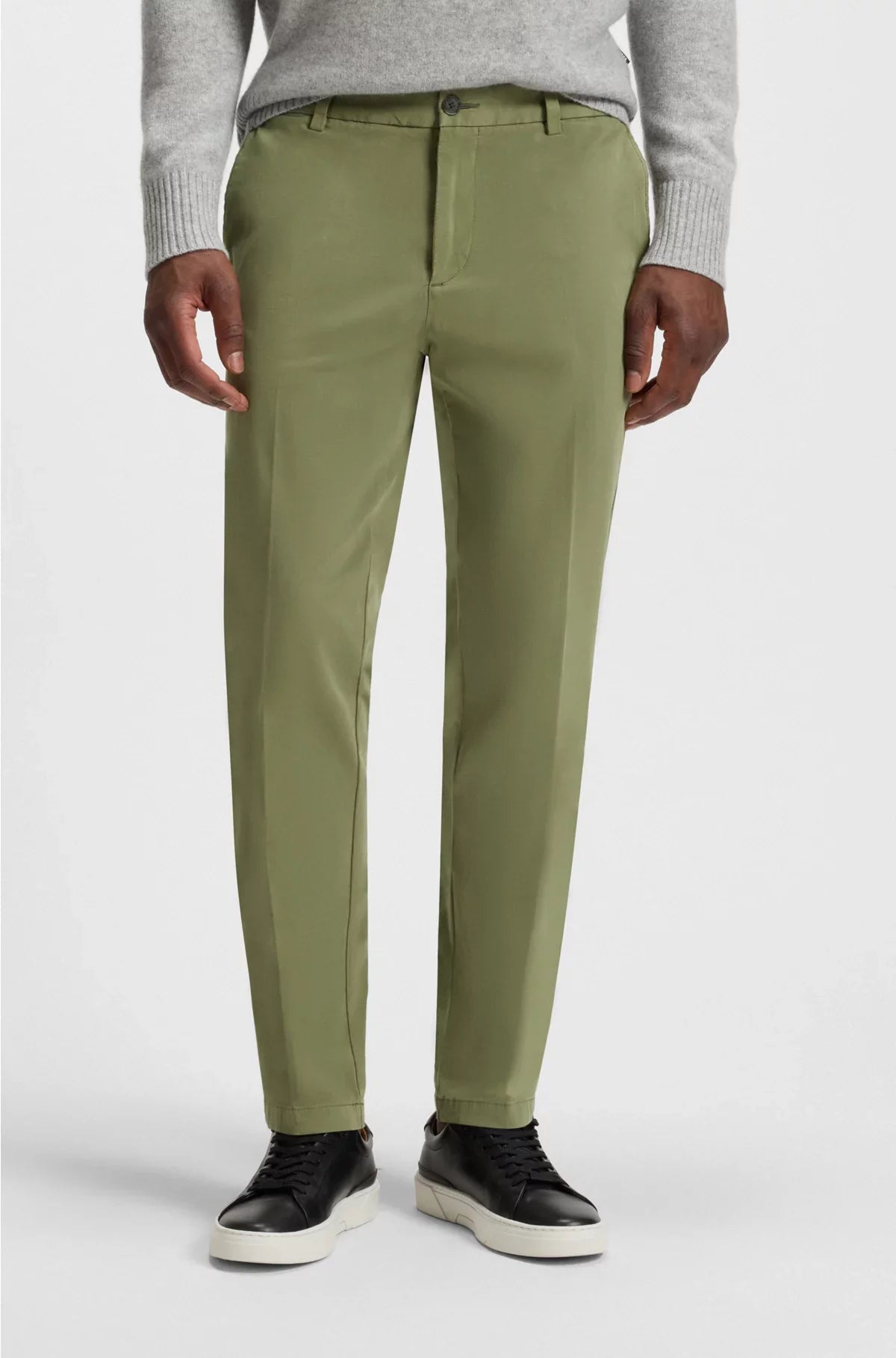 MODERN-FIT TROUSERS IN STRETCH-COTTON GABARDINE