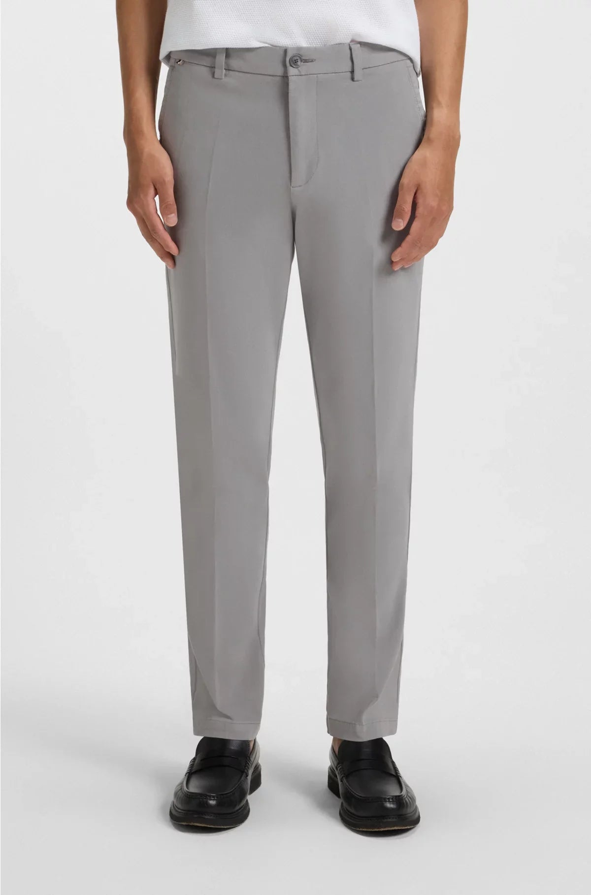 PANTALONI SLIM FIT IN GABARDINE DI COTONE STRETCH