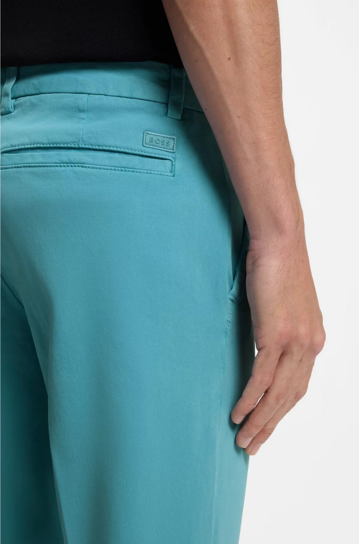 PANTALONI SLIM FIT IN GABARDINE DI COTONE STRETCH