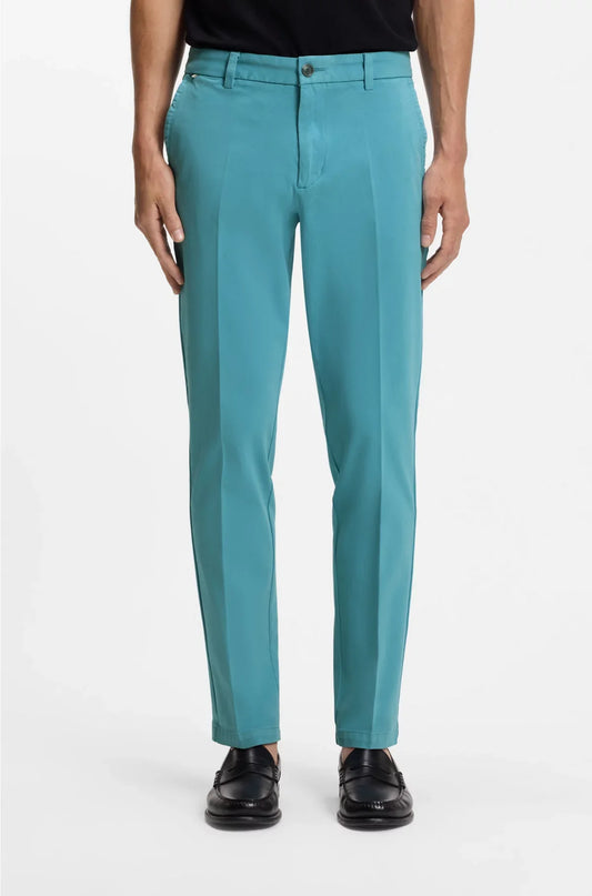PANTALONI SLIM FIT IN GABARDINE DI COTONE STRETCH