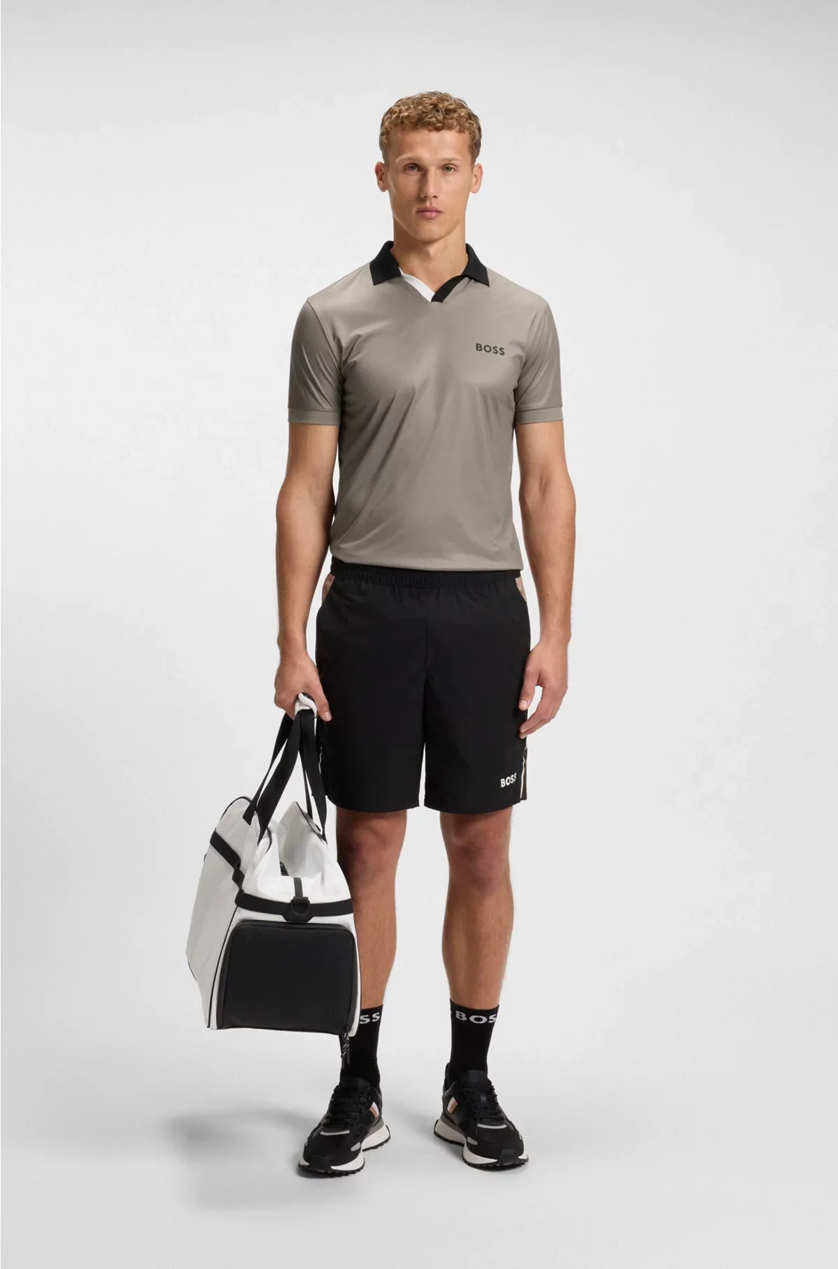 ACTIVE SLIM-FIT RIPSTOP POLO SHIRT WITH COLOUR-BLOCKING