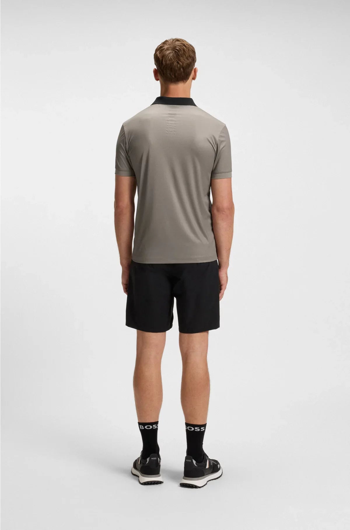 ACTIVE SLIM-FIT RIPSTOP POLO SHIRT WITH COLOUR-BLOCKING