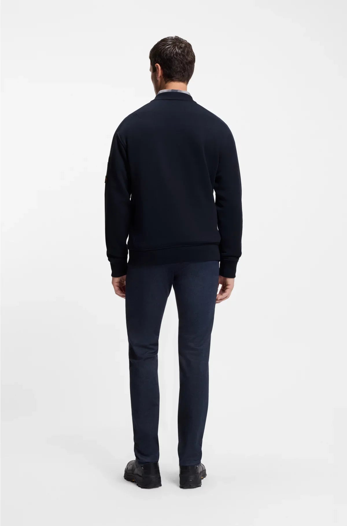COTTON-BLEND SWEATSHIRT WITH ZIPPED SLEEVE POCKET