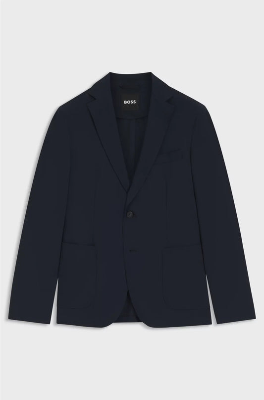PACKABLE SLIM-FIT BLAZER IN WATER-REPELLENT STRETCH FABRIC