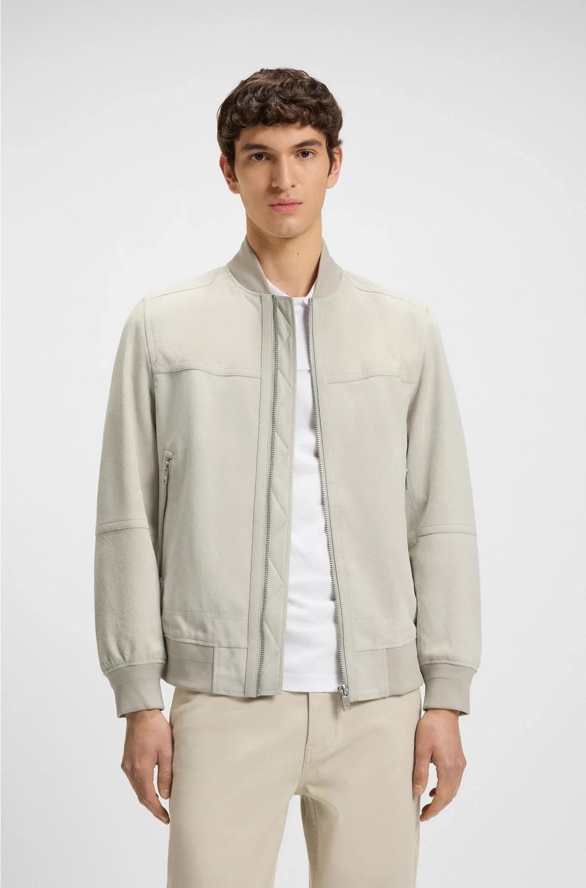 GIACCA REGULAR-FIT IN CAMOSCIO